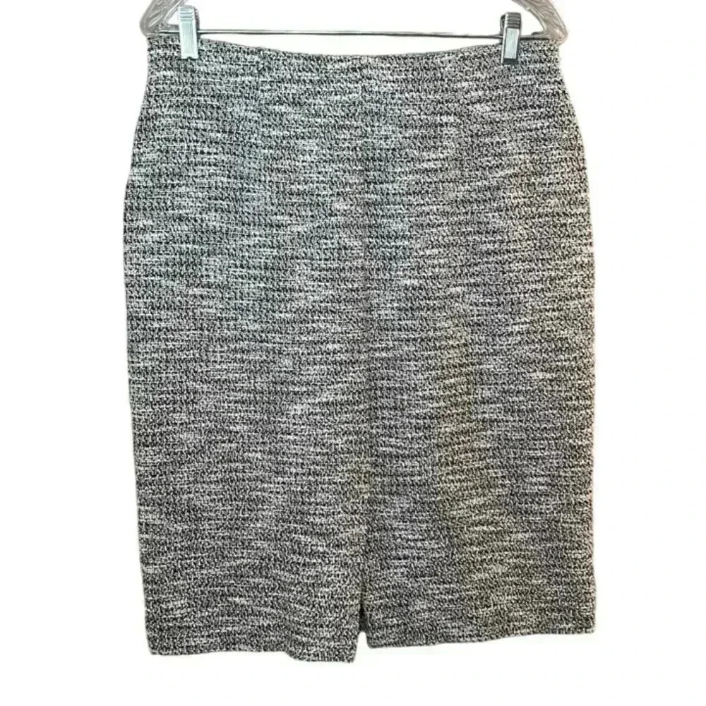 Ann Taylor Black and White Textured Pencil Skirt Size 10 - Picture 4 of 8
